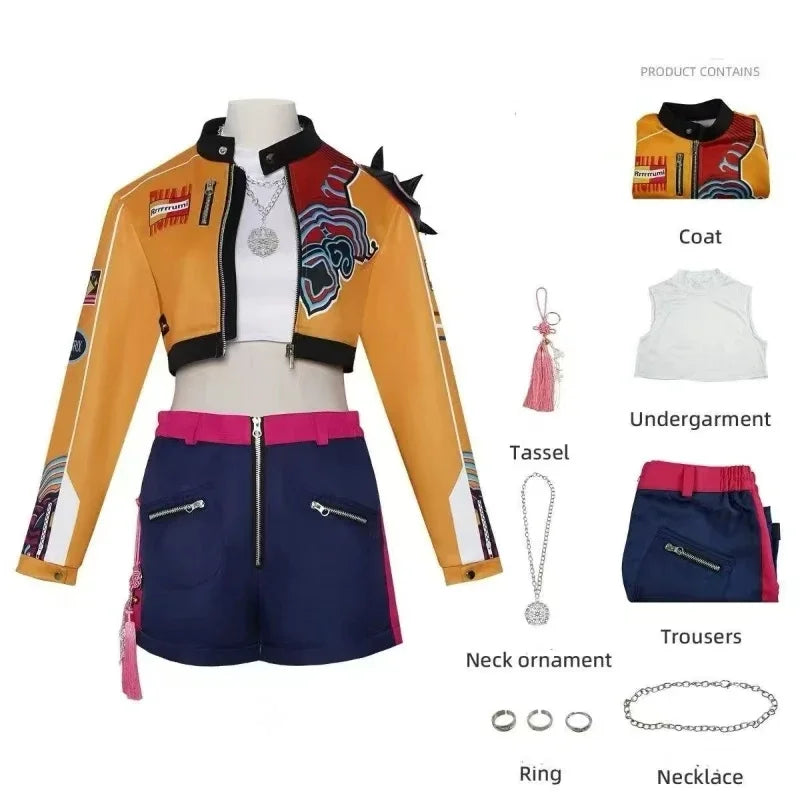 KPop Rumi Cosplay Costume perruque femmes filles Halloween carnaval bande dessinée-con fête jeu de rôle tenues