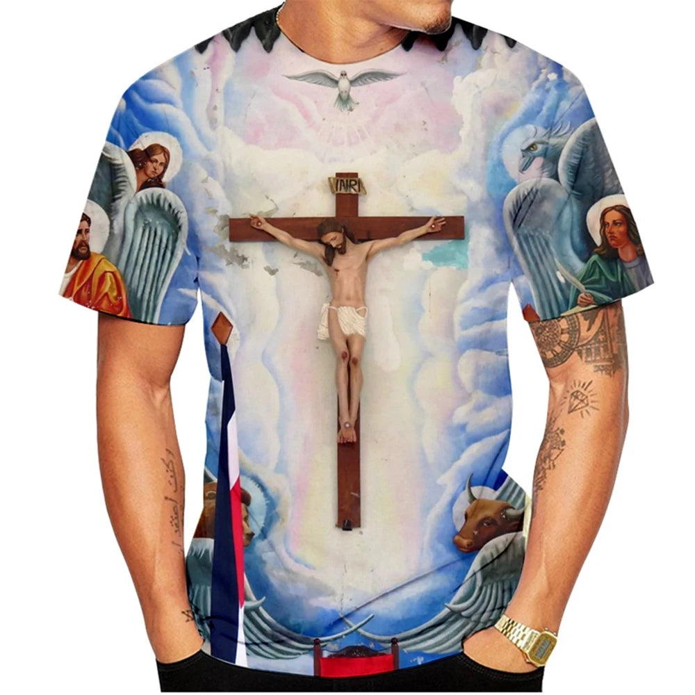 Summer Hot Selling Fashionable Santa Maria 3D Printed T-shirt Fun Men's and Women's Personalized Casual T-shirt