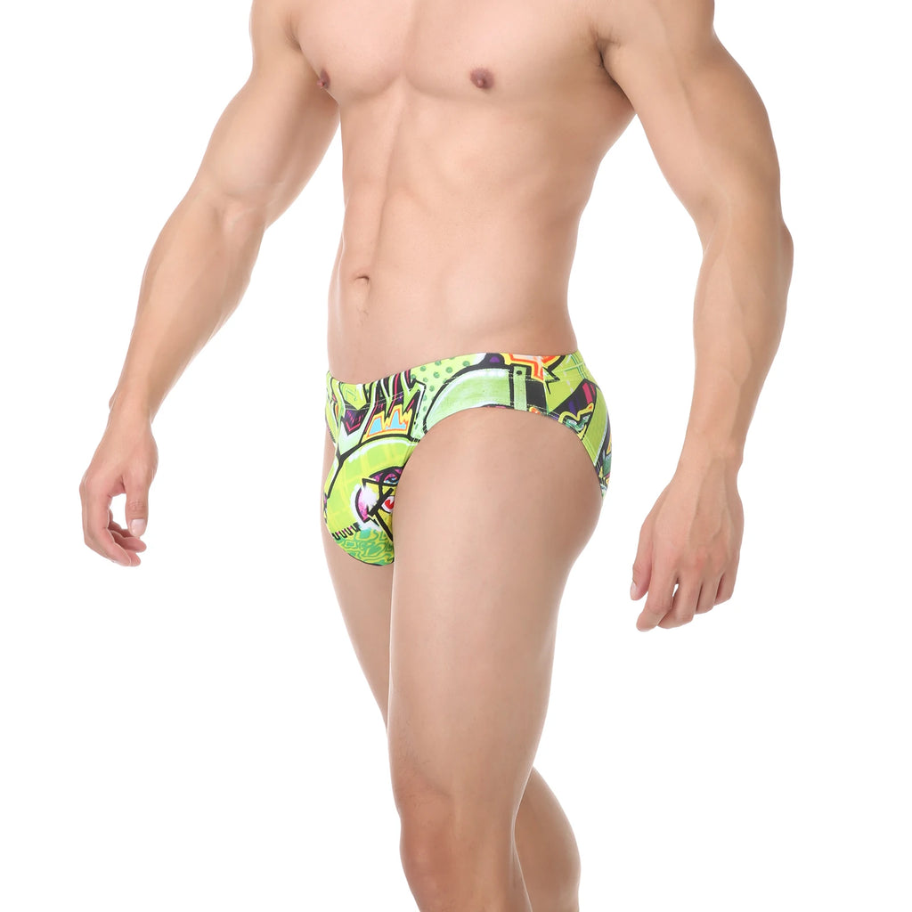 Men Swimming Trunks Sexy Low-waisted Briefs Bikini Summer Sport Beach Shorts Swimsuit Swimwear Bathing Suit Surfing Swim Briefs