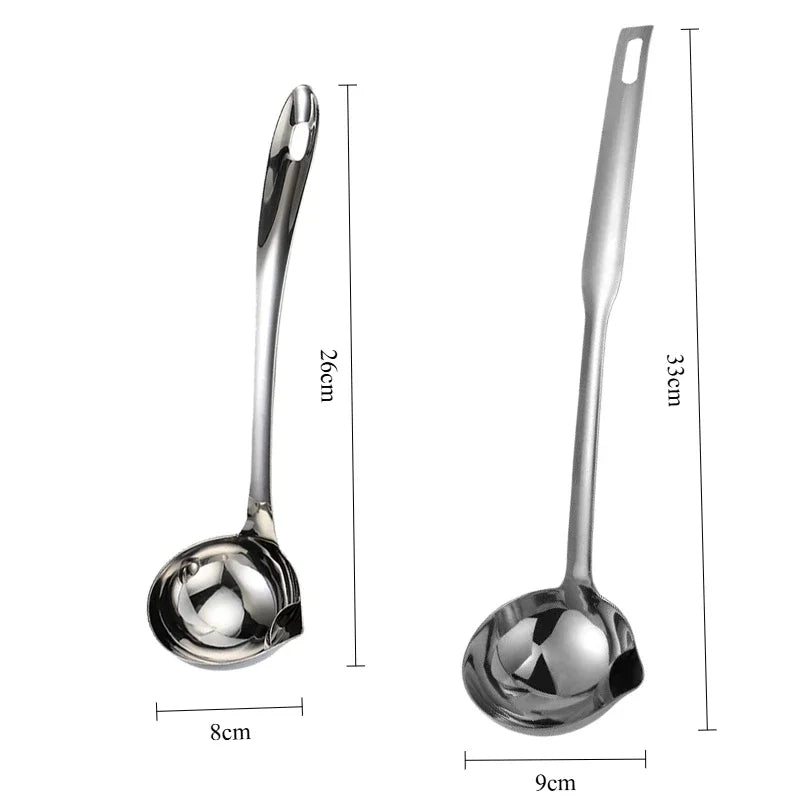 Stainless Steel Colander Spoon Soup Colander Kitchen Gravy Oil Soup Fat Separator Yogurt Oil Skimmer Spoon Kitchen Accessories