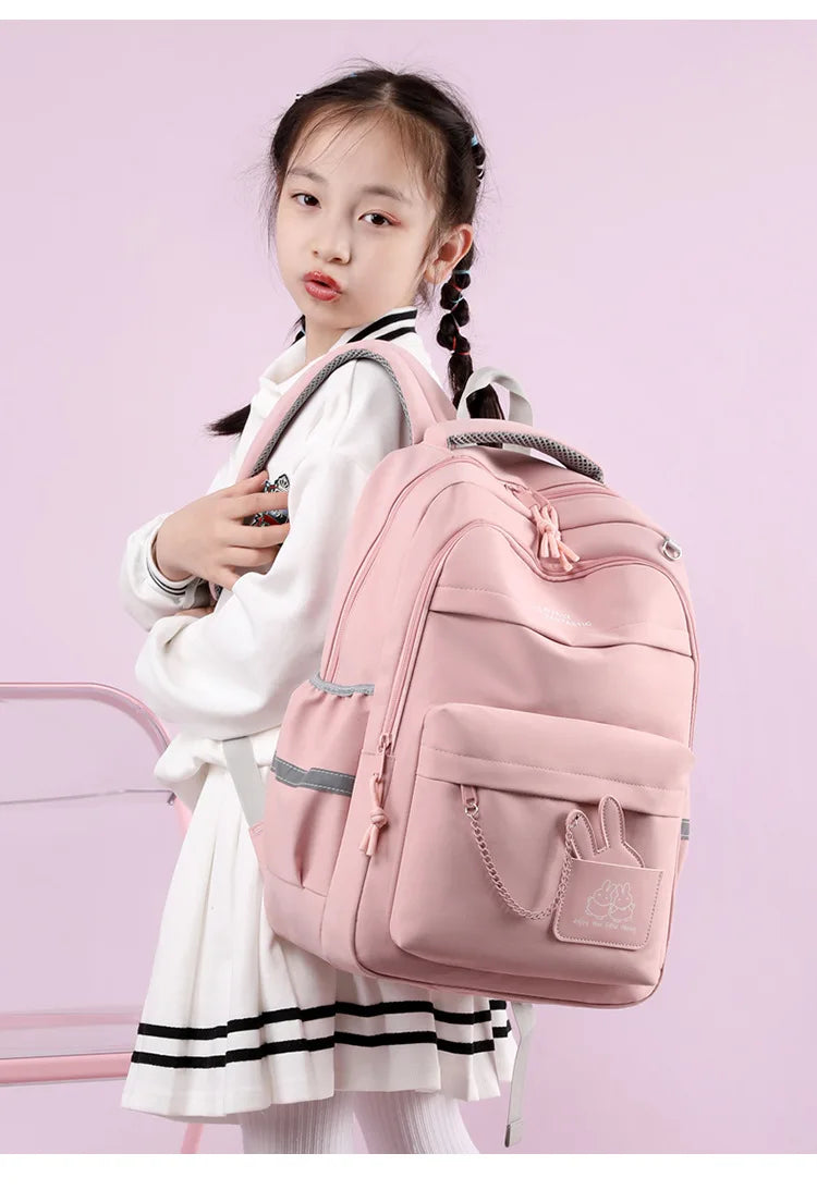 Fengdong kids school bag cute school backpack for girls children kawaii bookbag primary students gift large capacity backpack