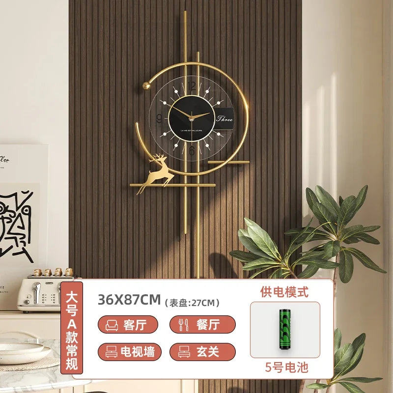 Popular Dining Room Wall Clock Minimalist Luxury Decor Silent Quartz Clock Creative Kitchen Living Room Art Home Decor