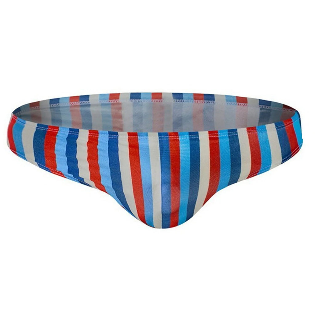Men's Swim Trunks Sexy Striped swimming trunks Sexy Beach mens bikini underwear Hot Spring Pool Swim Trunks Male swimming briefs