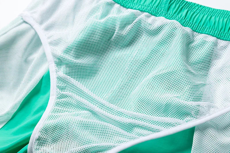 Men's Swim Trunks Summer Swimming Board Shorts Quick Dry Beach Shorts with Side Pockets and Mesh Lining Swimwear Bathing Suit