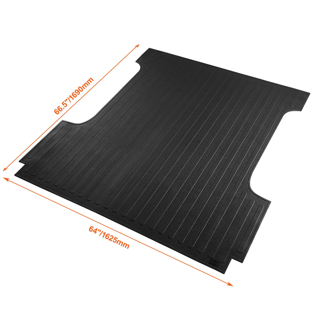 SucceBuy Truck Bed Mat Fits for 2015-2023 Ford F150 5.5 ft Short Bed 66.5"x64" Rubber Truck Bed Liner for All-Weather Protection
