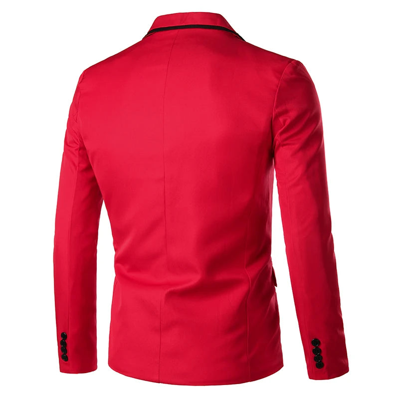 Man Party Dresses Leather Dress Coats Suits Blazer Clothing Men's Solid Color Suit Coat Mens Blazers