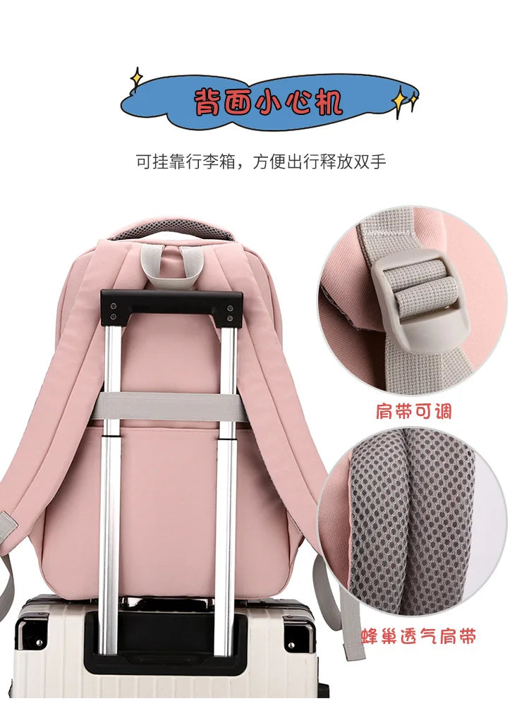 Fengdong kids school bag cute school backpack for girls children kawaii bookbag primary students gift large capacity backpack