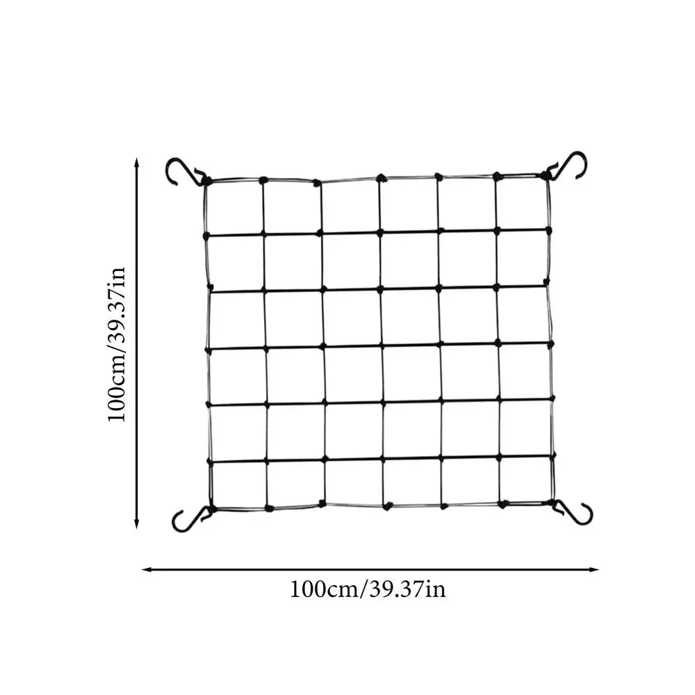 Trellis Net for Grow Tent Elastic Hydroponics Support Plant Net with Hooks Growing Net 44 Inch Grid Heavy-Duty Construction