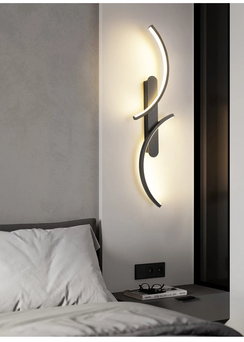 Minimalist Wall Lamp LED C Shape Wall Sconce Modern Simple for Home Decor Perfect Lighting Living Room Bedroom Hallway Office