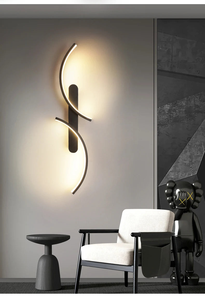 Minimalist Wall Lamp LED C Shape Wall Sconce Modern Simple for Home Decor Perfect Lighting Living Room Bedroom Hallway Office