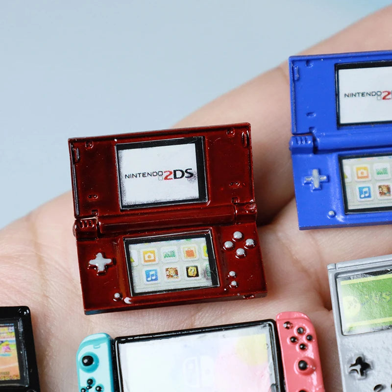 Dollhouse Compatible Miniature Game Console Model, Ideal for Decoration and Prop Photography