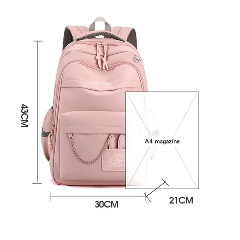 Fengdong kids school bag cute school backpack for girls children kawaii bookbag primary students gift large capacity backpack