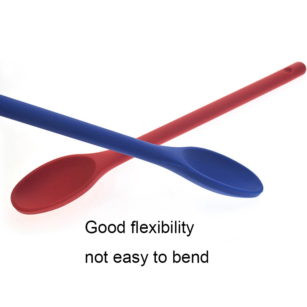 Long Handle Silicone Spoon For Kitchen Mixing Spoon For Salad Food Soup Cooking Tool For Picnic 1PCS Wholesale Of Multiple Items