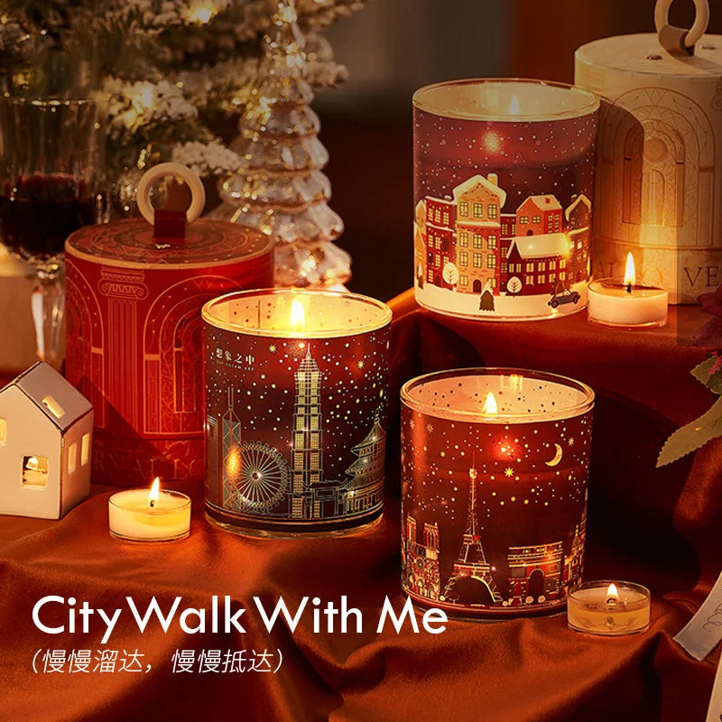 Luxury Fashion Brand Aromatherapy Candles Smokeless Scented Candle Bright Night Fragrance Gift Box Romantic Room Decor Gifts