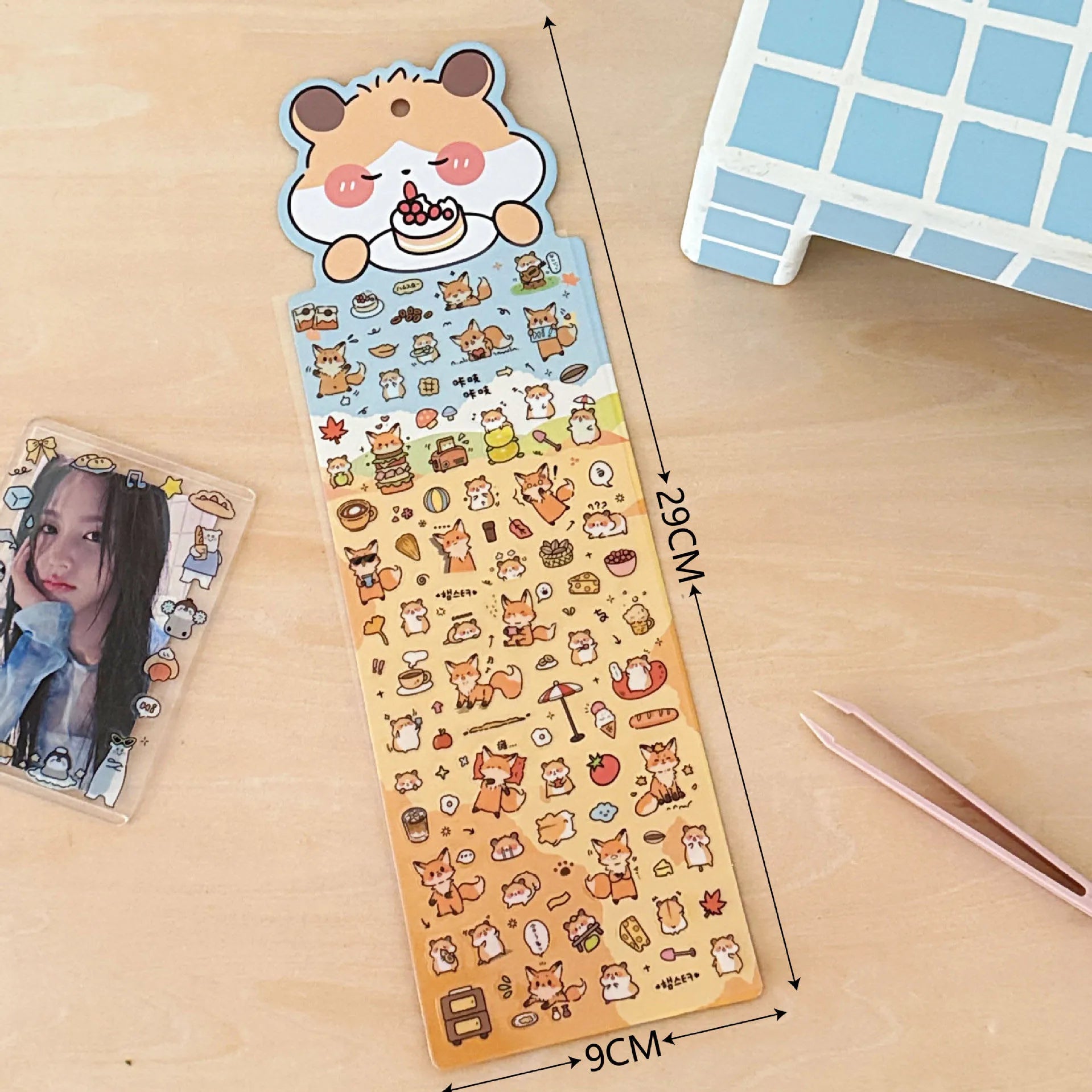 4 Sheets Stickers Cute Animal Handbooks Decorative Stickers Cute Fun Stickers