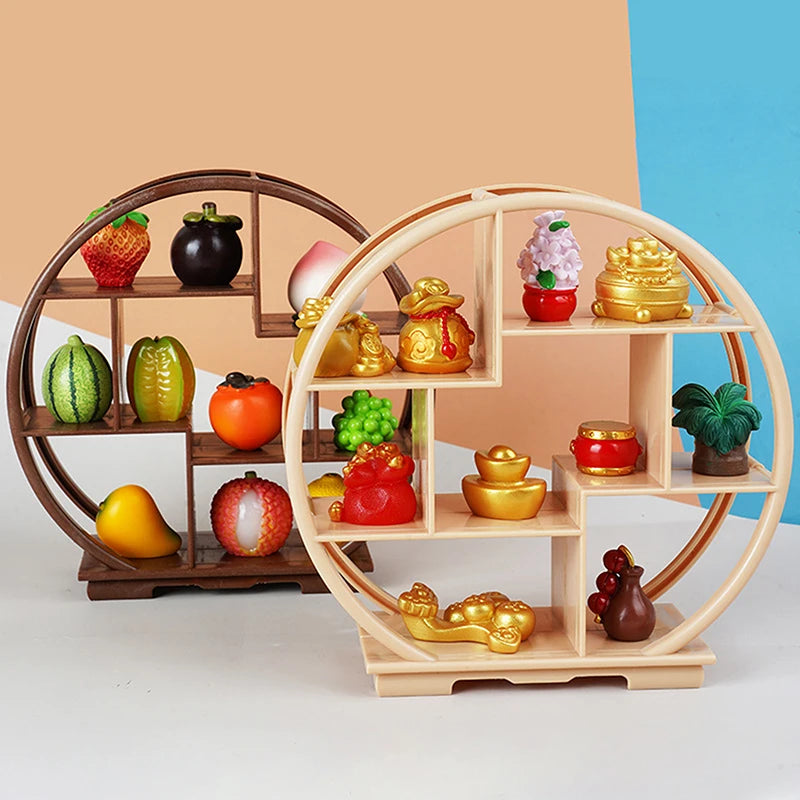 Dollhouse Scene Setup DIY Tool; Bogu Empty Shelf Miniature Display Stand 1PC Storage Rack Model Toy Accessory