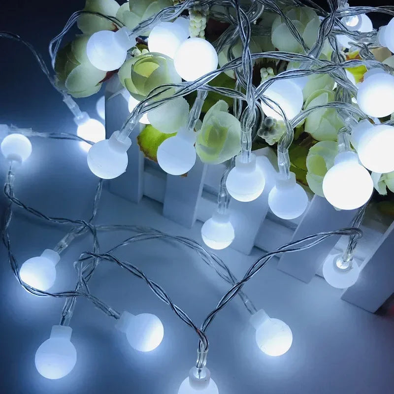 3M 10M LED Ball String Lights Outdoor Lamp USB or Battery Powered Garland Christmas Tree Fairy Lights for Wedding Home Decor