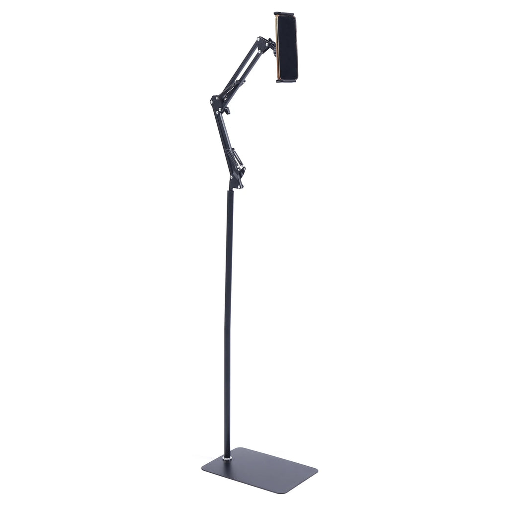 360° Tablet Floor Stand Floor Standing Mobile Phone Holder Tripod Stand Rotating Mount Height Adjustable