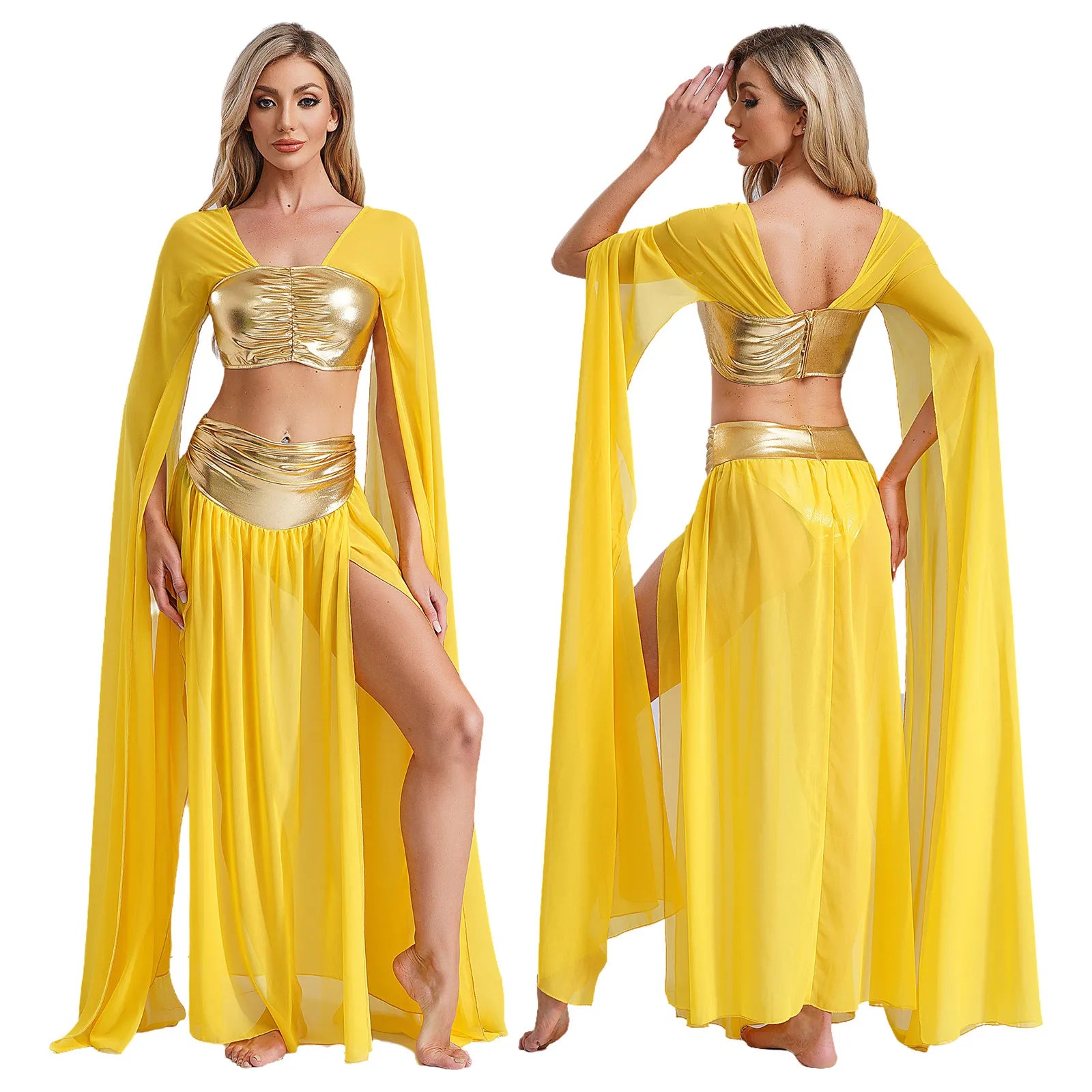 Women Masquerade Carnival Halloween Fancy Dress Up Ancient Rome Egyptian Cleopatra Cosplay Costume Two Picece Belly Dance Suit