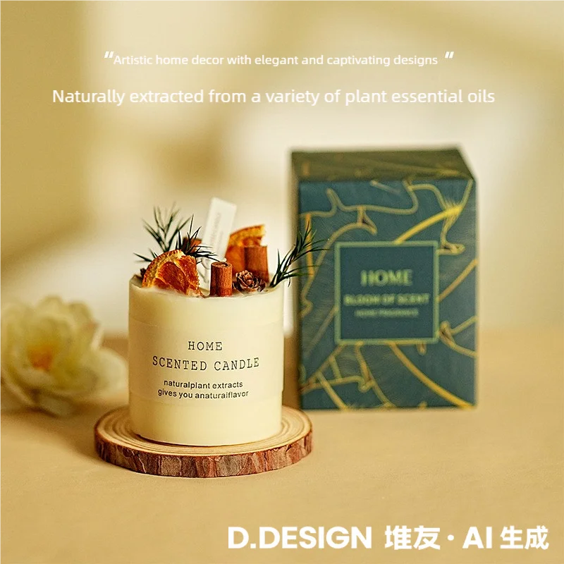 Dried Smokeless Aromatherapy Candles Bare Packaging Scented Candle Home Decora For Valentine's Holiday Decoration