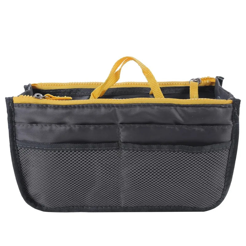 Organizer Insert Bag Women Nylon Travel Insert Organizer Handbag Purse Large Liner Lady Makeup Cosmetic Bag Cheap Female Tote