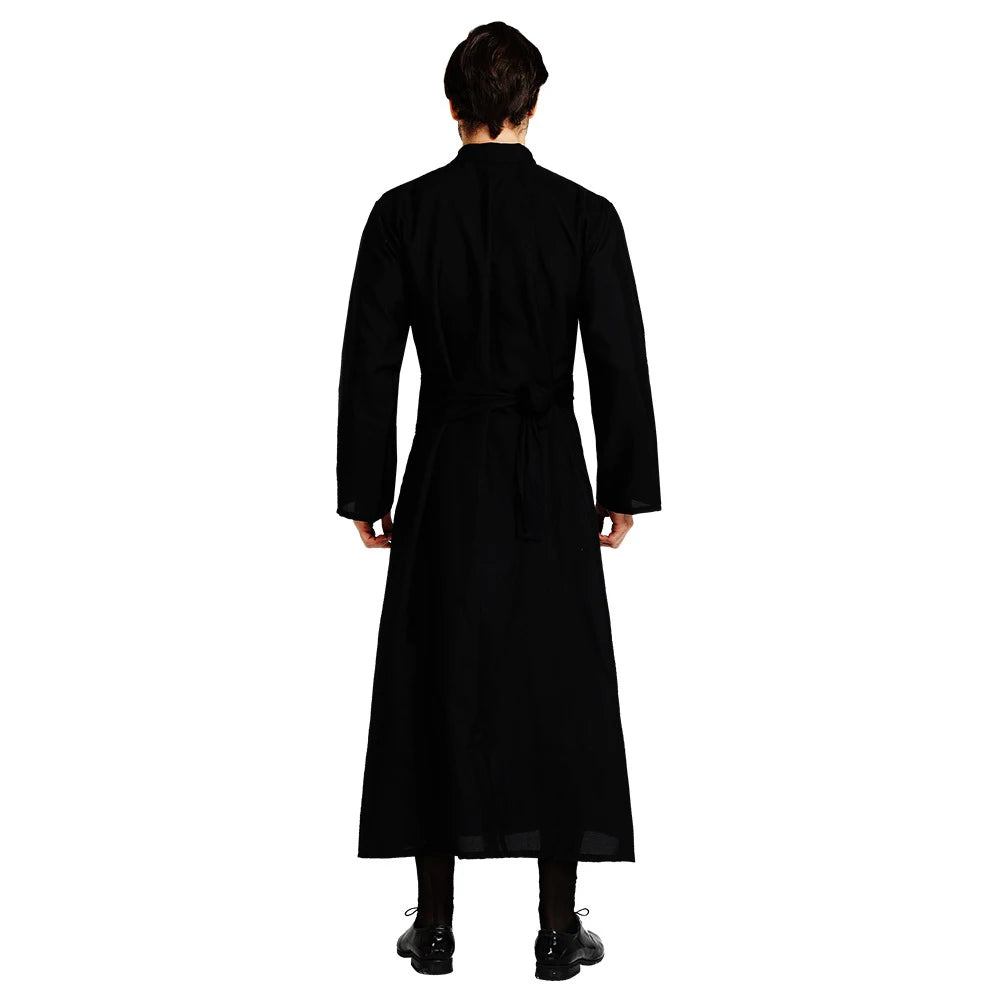 Adult Priest Pastor Minister Costume Men Religious Missionaries Clergyman Costumes Carnival Purim Mardi Gras Vocaloid Cosplay