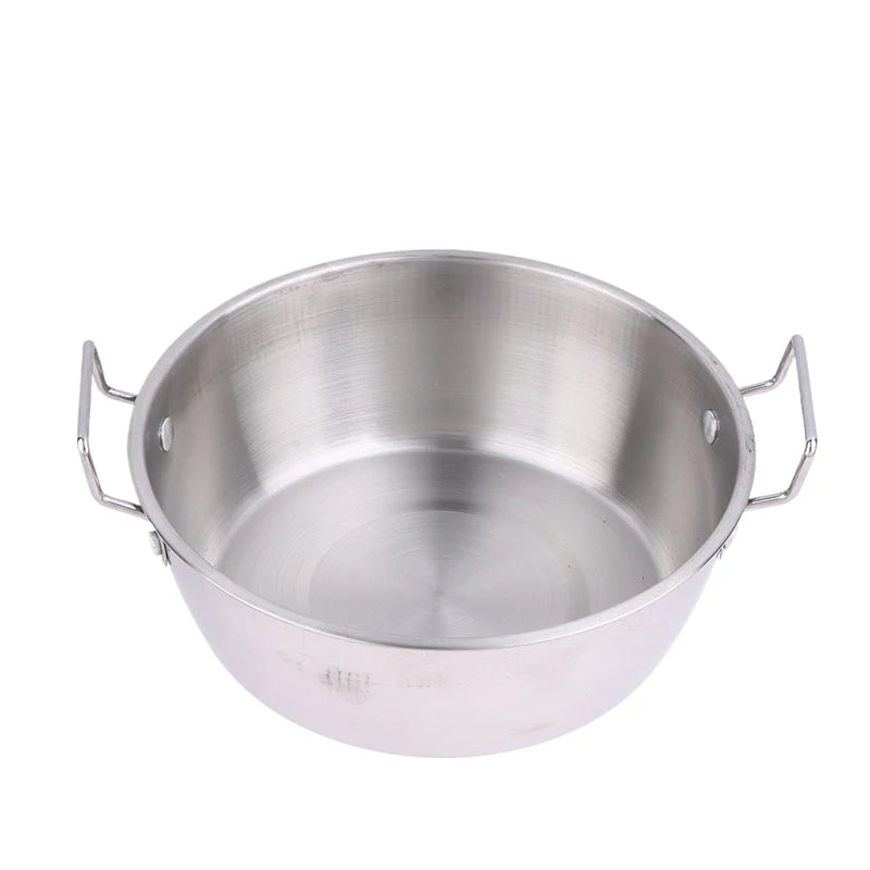 Stainless Steel Seafood Rice Pot Home Cooking Paella Pan Picnic Snack Plates Cookware Saucepan Dry Pots With Handle For Kitchen