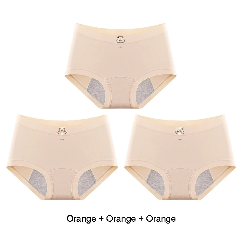 Women's Menstrual Panties Woman Reusable Menstrual Pads Period Underwear Women's Cotton Briefs Menstruation Sexy Super Absorbent