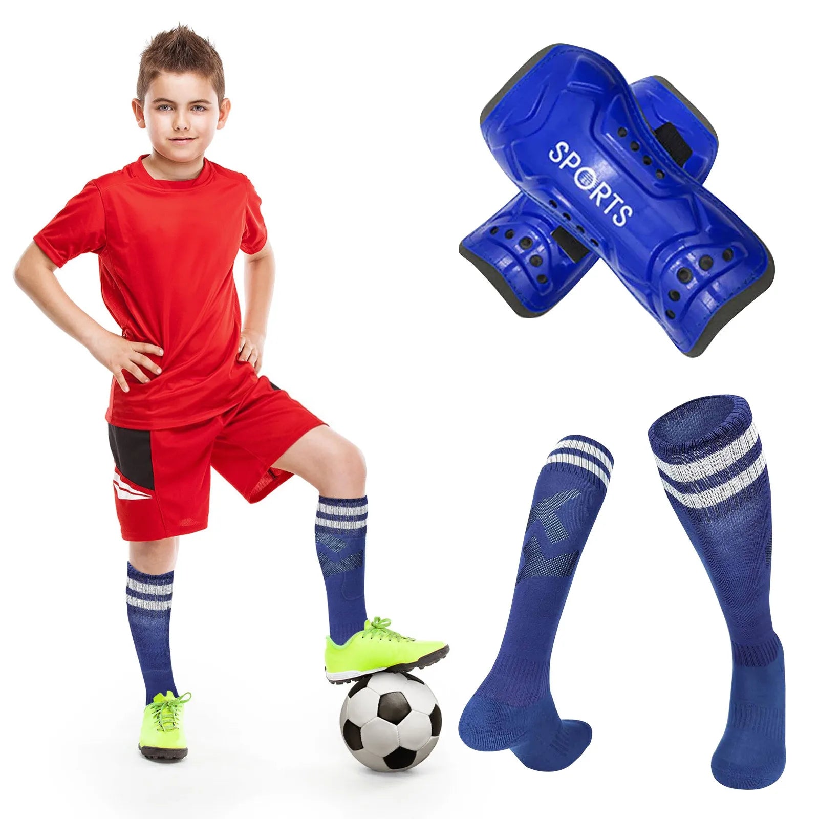 Professional Football Socks for Kids Boys Sports Long Tube Rubber Anti-Slip Man Soccer Thickened Towel Bottom Sweat Absorbing
