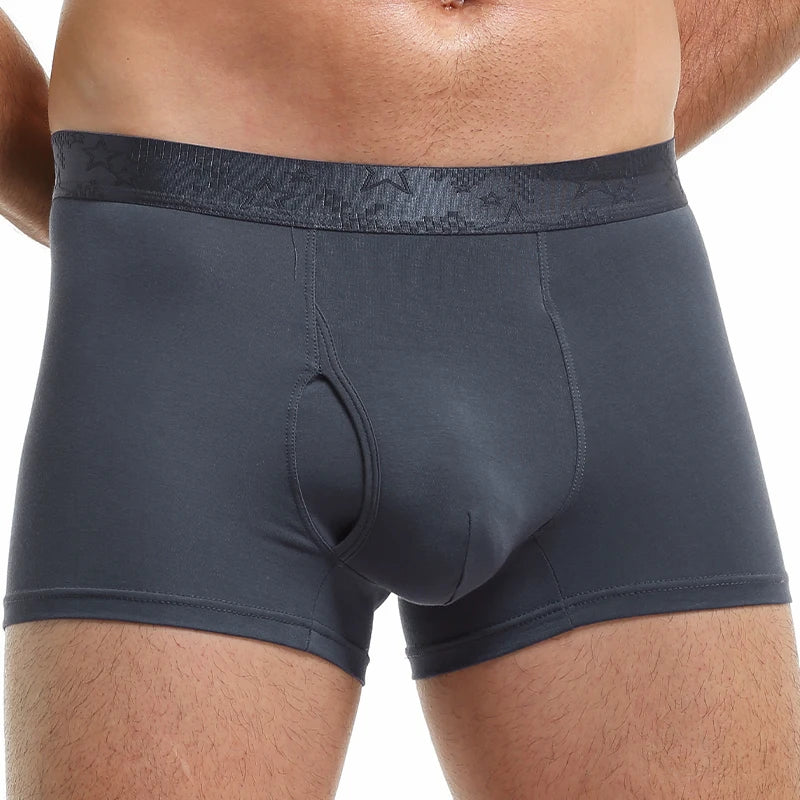 Men's Underwear, Men's Boxer Briefs, Boys' Underpants, Comfortable and Breathable Youth Boxer Briefs, Large Size Shorts