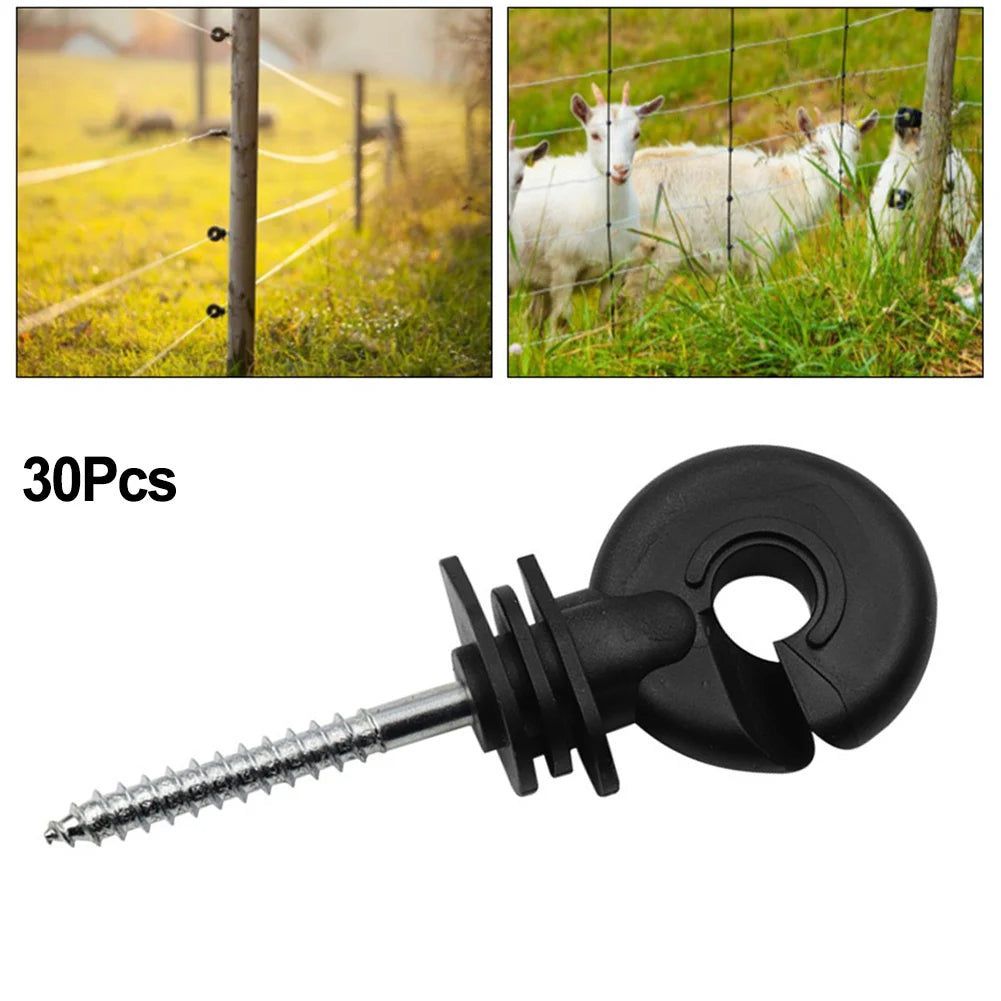 Garden Fencing Trellis 30PCS Premium Electric Fence Insulators For Strong And Safe Wire Connections Carbon Steel Black Insulator