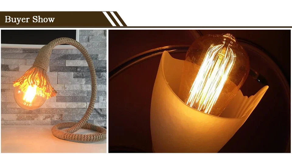 Vintage Edison LED Filament Bulb E27 220V 4W Dimmable Amber Glass ST64 G80 G95 G125 T185 A19 Retro Incandescent Lamp for Home
