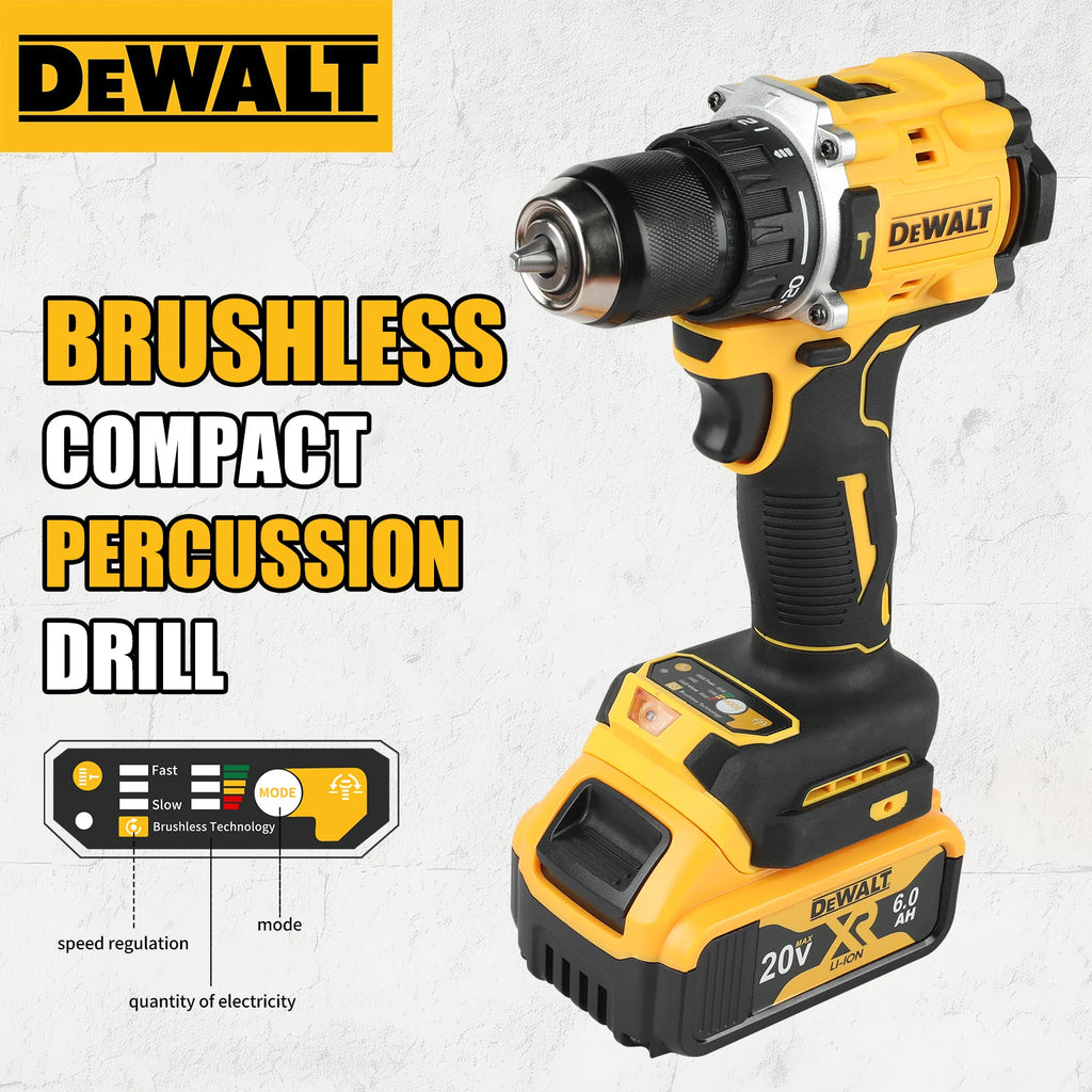 Dewalt 20V DCD805 Cordless Impact Drill Brushless Impact Drill/driver Kit Tool, Car Repair Tool
