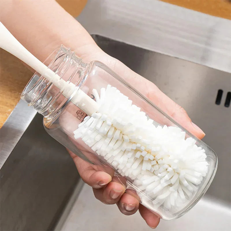 Sponge Brush Cup Scrubber Glass Cleaner Kitchen Cleaning Tool Long Handle Drink Wineglass Bottle Household Cleaning Brush