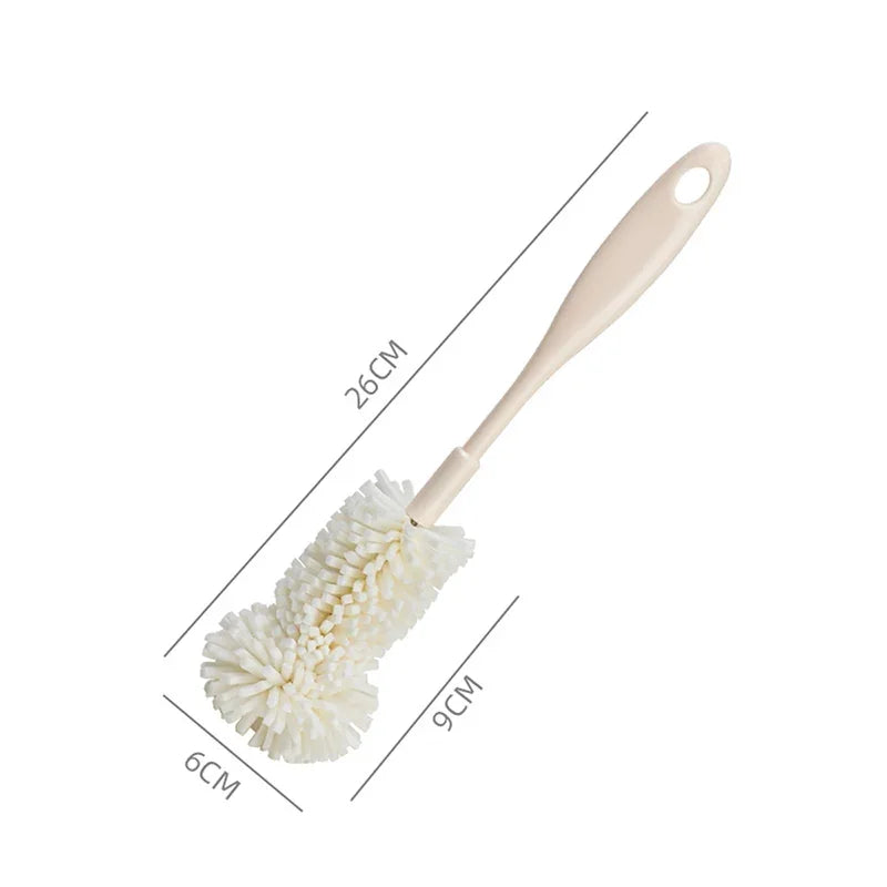 Sponge Brush Cup Scrubber Glass Cleaner Kitchen Cleaning Tool Long Handle Drink Wineglass Bottle Household Cleaning Brush