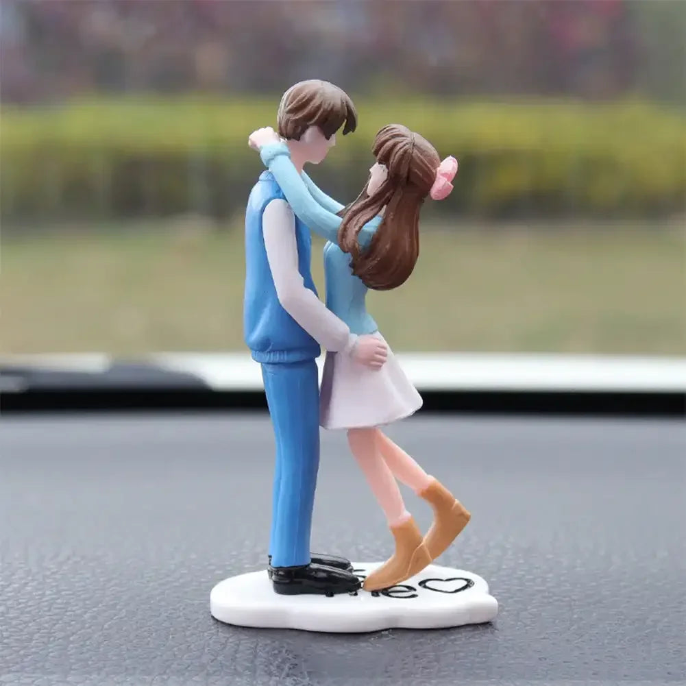 Cartoon Couples Car Decoration Accessories Romantic Lovers Figurines Balloon Ornament Auto Interior Dashboard Accessories Gifts