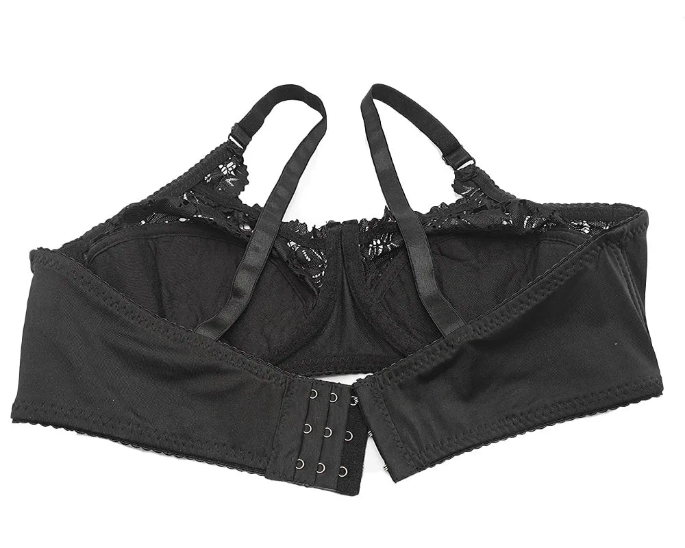 Bra 32-46 Women Lace bralette Sleepwear Brassiere Thin Cup B C D E F soutien gorge Black White Soft bandeau BIG BUST SEXU bh C27