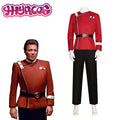 Anime World Hiking Role Playing Strange Costumes Captain Pike Red Jacket Top Pants Underwear Fleet Uniform Halloween Set Party