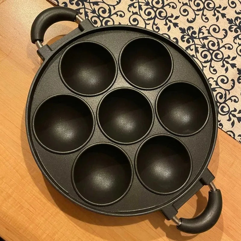 Cooking Cake Pan Cast Iron Omelette Pan Non-Stick Cooking Pot Breakfast Egg Cooker Cake Mold Kitchen Cookware Kitchenware