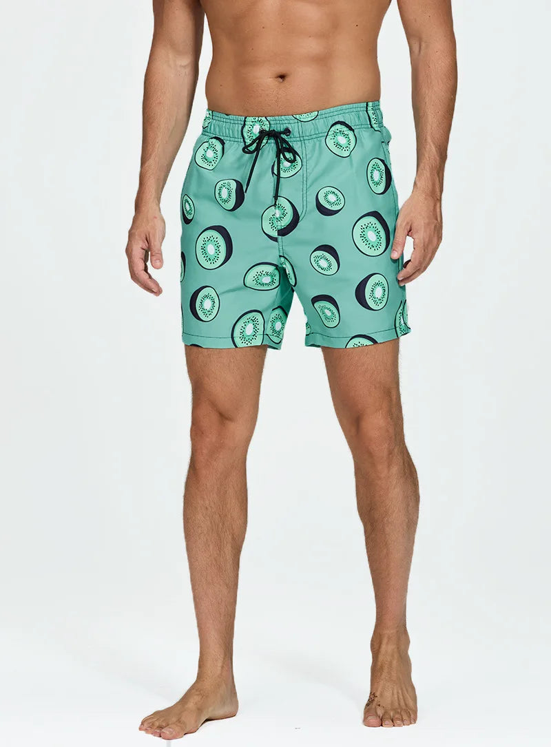 Quick-drying swimwear men beach shorts men's swimming trunks suit bath man holiday shorts quarter-print swimming trunk swimsuit