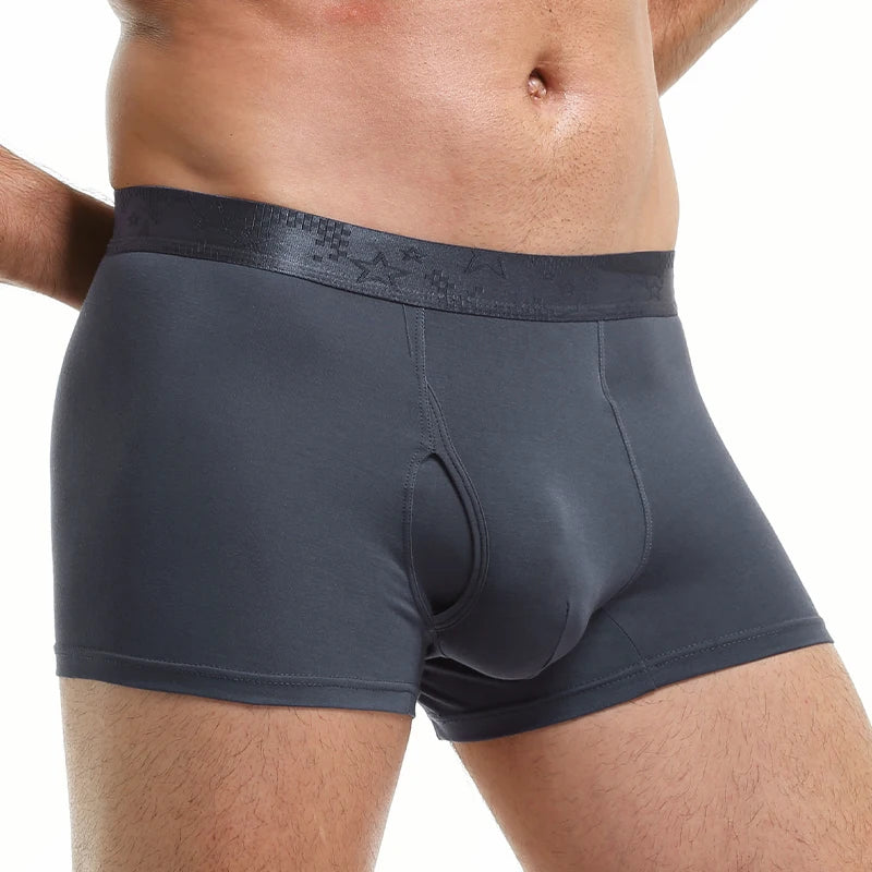 Men's Underwear, Men's Boxer Briefs, Boys' Underpants, Comfortable and Breathable Youth Boxer Briefs, Large Size Shorts
