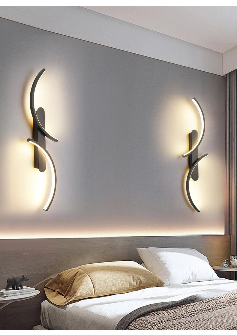 Minimalist Wall Lamp LED C Shape Wall Sconce Modern Simple for Home Decor Perfect Lighting Living Room Bedroom Hallway Office