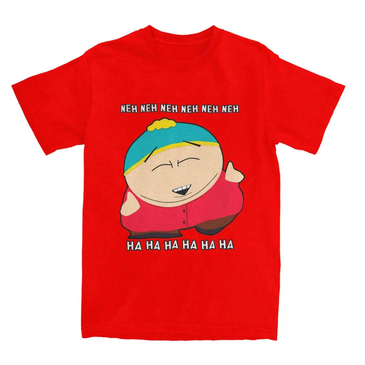 Oversized T Shirt Southparks Eric Cartman Neh Neh Ha Ha 100% Cotton T-Shirts Trending Tshirt for Man Summer Y2K Fun Clothes