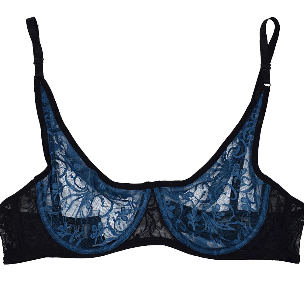 Womens Underwear Lace Bras Underwire BH Hollow Out Embroidery Elegant Casual Sexy Lingerie Tops Plus Size  Brassiere