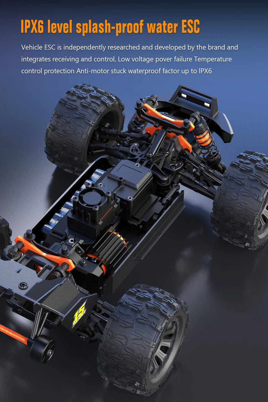 JIUSI MT14R 1/14 RC Racing Car 3S Battery 4WD 80km/h Brushless Motor 2.4G Remote Control 35C High Speed Off-road RC Truck