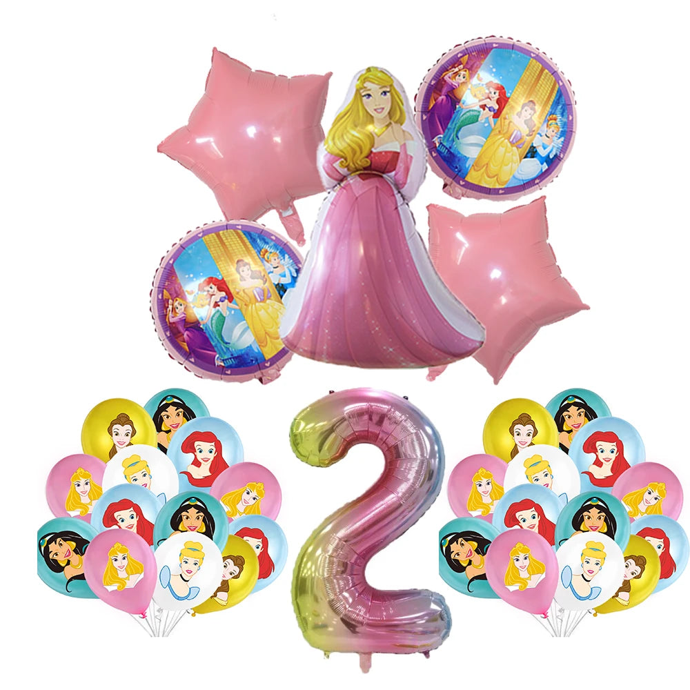 Princess Snow Queen Theme Disposable Tableware Decorations Kid Girl Birthday Party Supplies Princess Cup Plate Tablecloth Set