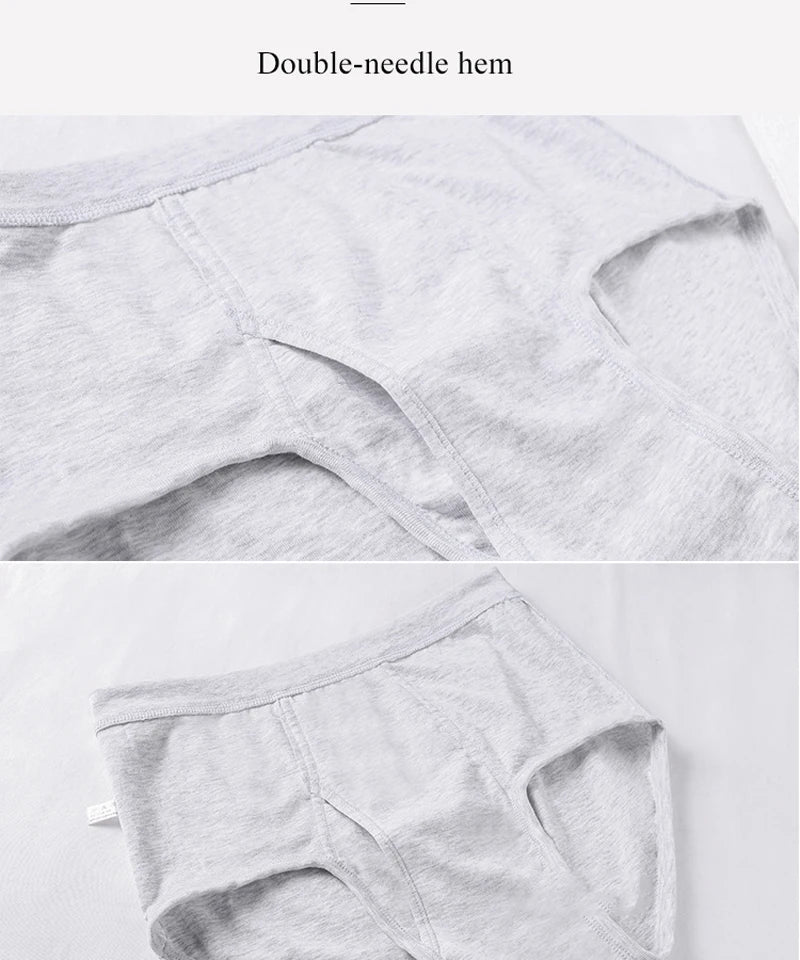 Men's Briefs Sexy Underwear Men 100%Cotton Soft Underpants Comfortable Solid Panties Male High Waist Breathable Underwear Cuecas