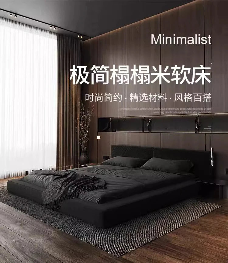 Headboard Fashionable Bed Modern European Quality Confortable Bed American Style Light Luxury Cama De Casal Bedroom Furniture