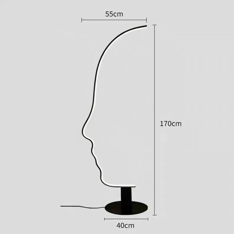 Nordic Human Face Led Floor Lamp For Living Room Bedroom Bedside Standing Light Modern Home Decor Indoor Lighting Lustre Fixture
