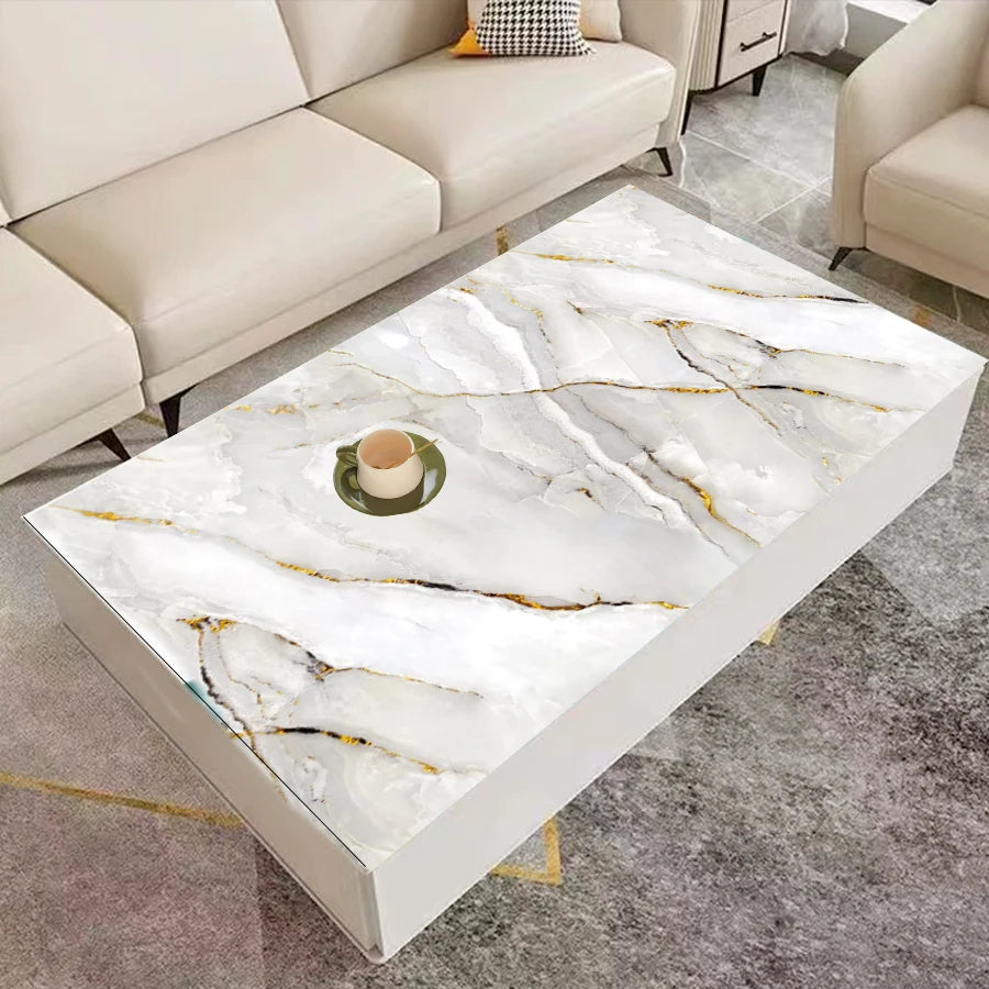 Marble Pattern Self-adhesive Wallpaper for Home Decoration Dining Room Kitchen Living Room Background Wall Oil Resistant Sticker